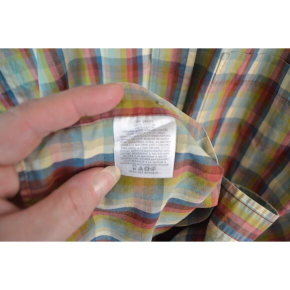 Pendleton Men's Large Green Plaid Long Sleeve Lightweight Button Down Shirt - Picture 5 of 12